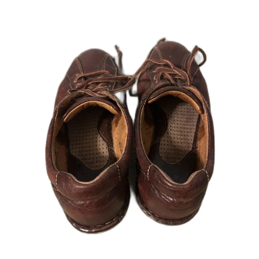 Born Women's Brown Leather Lace-Up Bowling-Style Shoes